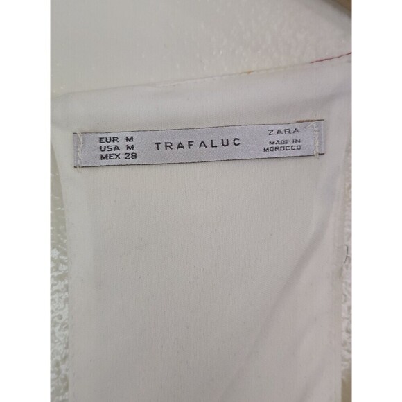 ZARA Floral Maxi Dress Womens Size Medium Cutout Open Back Lined - Picture 8 of 12